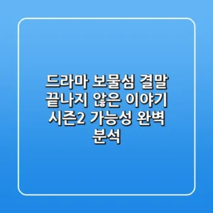 드라마 보물섬 결말: 끝나지 않은 이야기? 시즌2 가능성 완벽 분석!