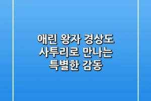 애린 왕자: 경상도 사투리로 만나는 특별한 감동