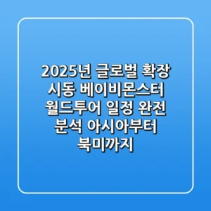 "2025년 글로벌 확장 시동", 베이비몬스터 월드투어 일정 완전 분석: 아시아부터 북미까지